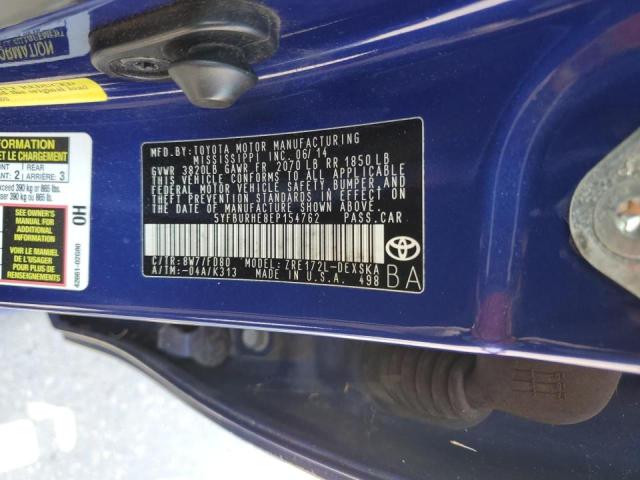 5YFBURHE8EP154762 Toyota COROLLA L