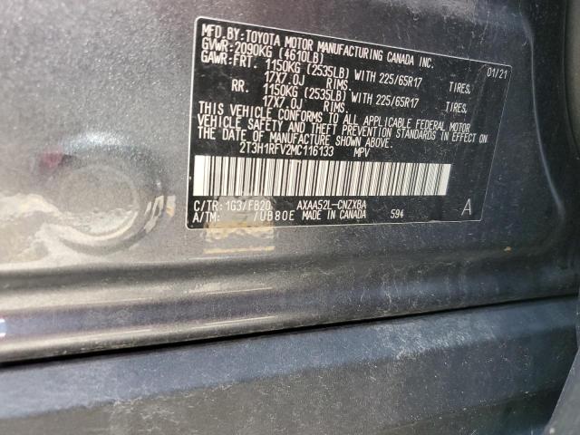 2T3H1RFV2MC116133 Toyota RAV4 LE