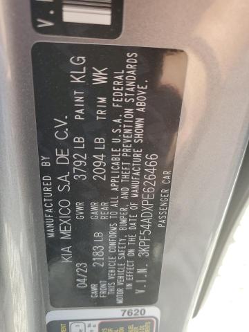 3KPF54ADXPE626466 KIA Forte Gt Line