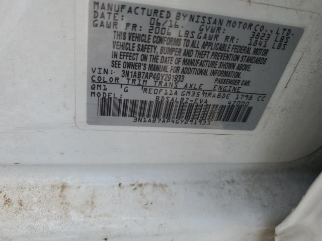 3N1AB7AP4GY291933 Nissan SENTRA S