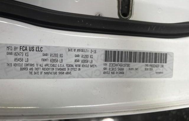 2016 DODGE CHARGER PO - 2C3CDXAT4GH197381
