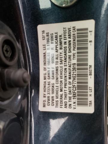 2017 HONDA CIVIC EX - 19XFC2F77HE213919
