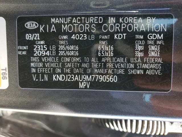 KNDJ23AU9M7790560 KIA SOUL LX