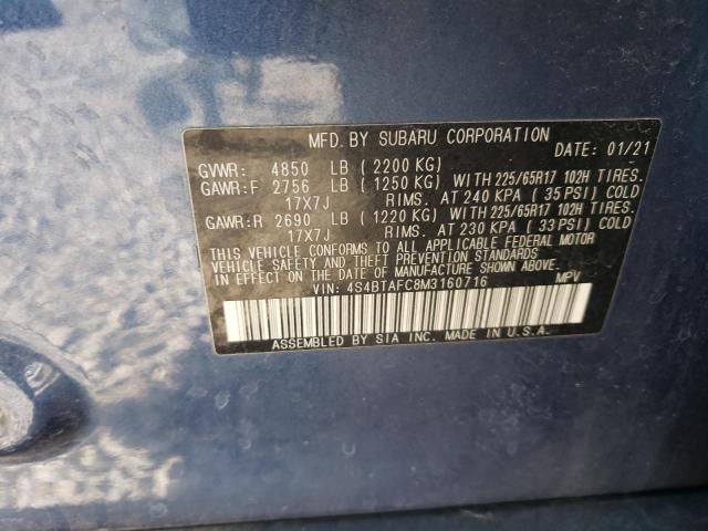 4S4BTAFC8M3160716 Subaru Outback Premium