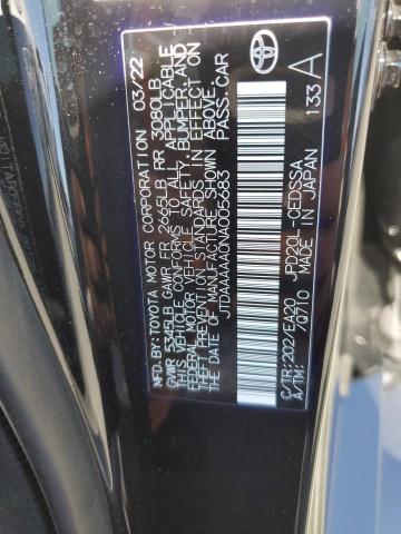 2022 TOYOTA MIRAI LE JTDAAAAA0NA005683