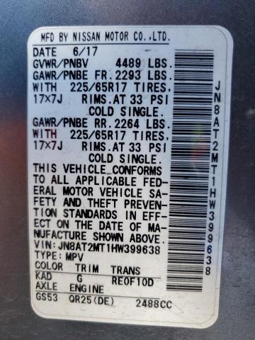 JN8AT2MT1HW399638 Nissan ROGUE S