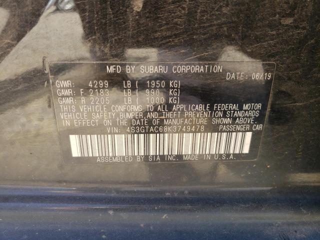 4S3GTAC68K3749478 Subaru Impreza Premium