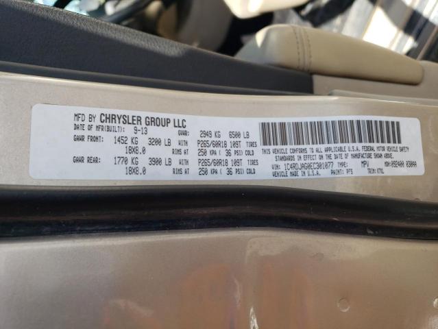 1C4RDJAG0EC301077 Dodge Durango Sxt