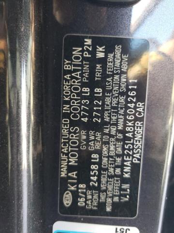 2019 KIA STINGER PR - KNAE25LA8K6042611