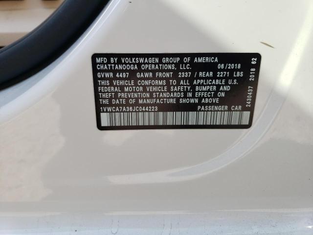 2018 VOLKSWAGEN PASSAT SEL - 1VWCA7A36JC044223