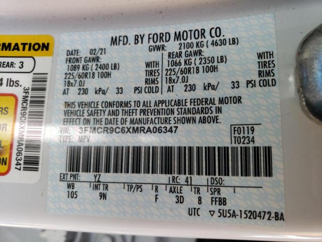 3FMCR9C6XMRA06347 Ford Bronco Sport Outer Banks