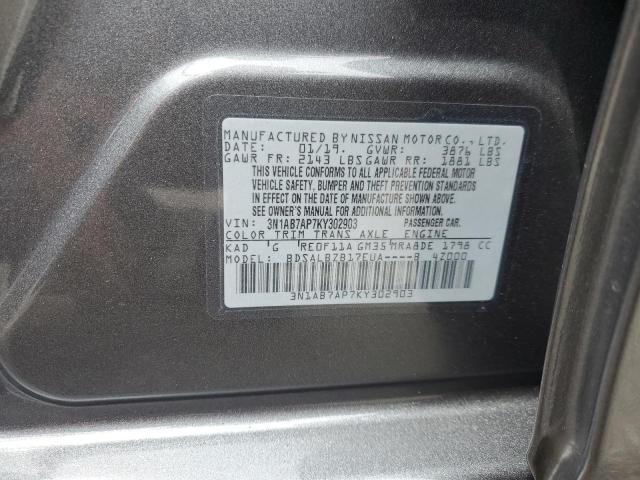 3N1AB7AP7KY302903 Nissan SENTRA S