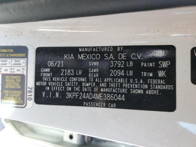 3KPF24AD4ME386044 KIA FORTE FE