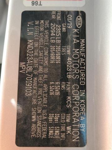 KNDJ23AU8L7019103 KIA SOUL LX