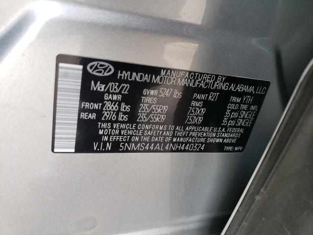 2022 HYUNDAI SANTA FE L - 5NMS44AL4NH440324
