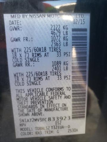 5N1AT2MV3FC833923 Nissan ROGUE S