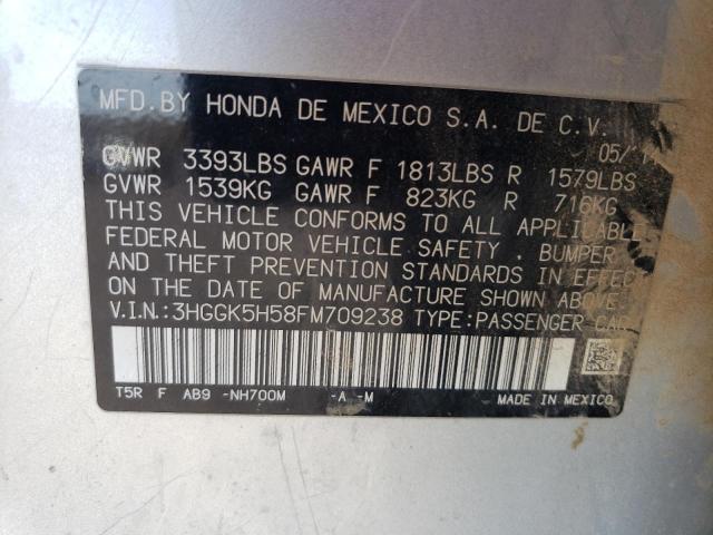 3HGGK5H58FM709238 Honda FIT LX