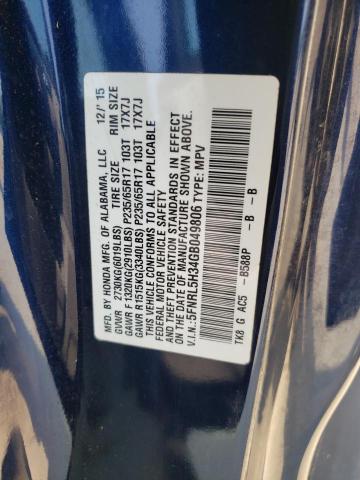 5FNRL5H34GB049806 2016 HONDA ODYSSEY, photo no. 13