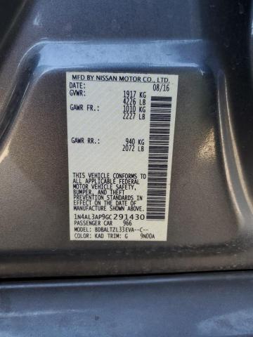 1N4AL3AP9GC291430 Nissan ALTIMA 2.5