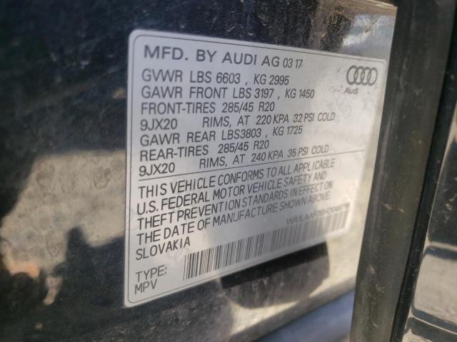 2017 AUDI Q7 PREMIUM WA1LAAF76HD048718