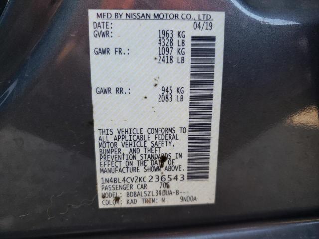 1N4BL4CV2KC236543 Nissan ALTIMA SR