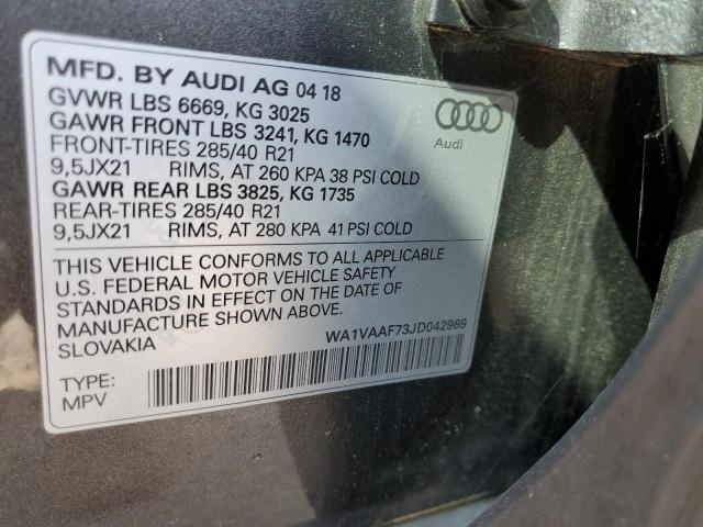 VIN WA1VAAF73JD042969 2018 Audi Q7, Prestige no.13