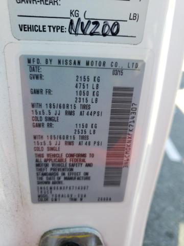 3N6CM0KNXFK714307 Nissan NV200 2.5S
