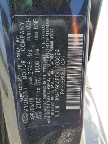 2019 HYUNDAI VELOSTER B - KMHTG6AF8KU003024