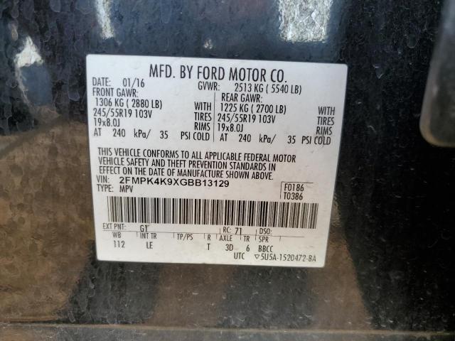 2FMPK4K9XGBB13129 Ford Edge Titanium