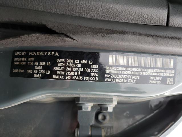 ZACCJBAB7HPF94078 Jeep Renegade Sport