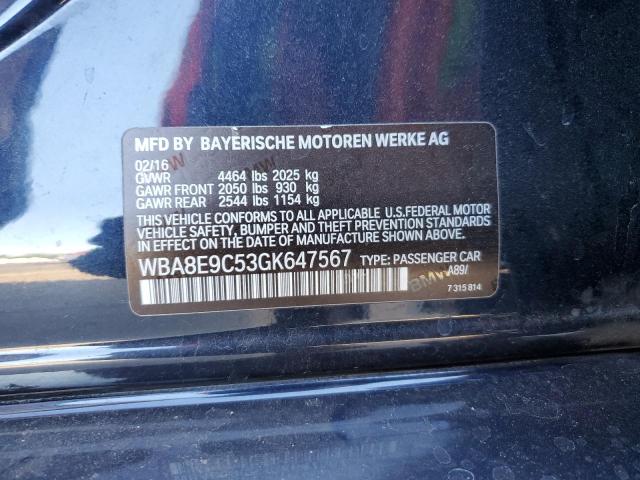 WBA8E9C53GK647567 BMW 328 I Sulev
