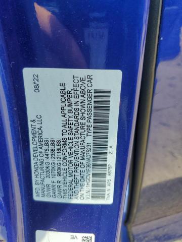 1HGCV1F36NA075231 Honda Accord SPO 10