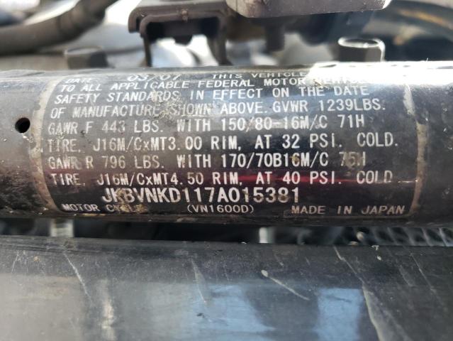 2007 KAWASAKI VN1600 D - JKBVNKD117A015381