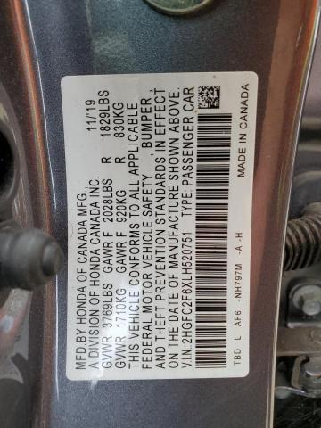 2HGFC2F6XLH520751 Honda Civic LX 10