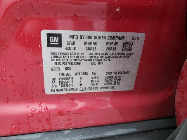2015 CHEVROLET TRAX 1LS - KL7CJPSB7FB245986