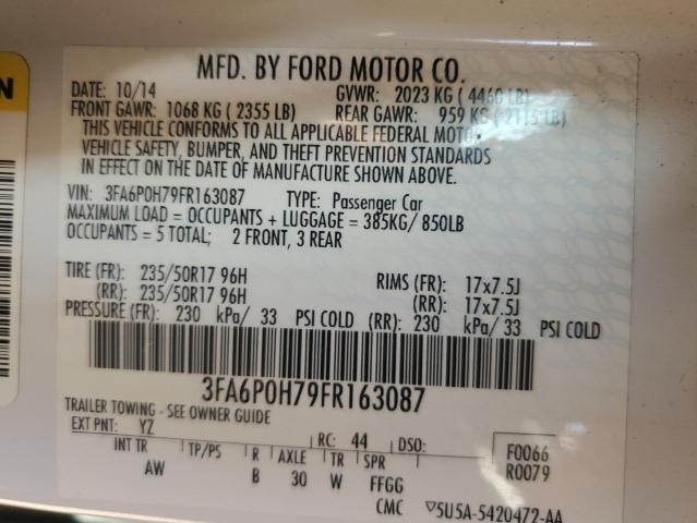 3FA6P0H79FR163087 Ford FUSION SE