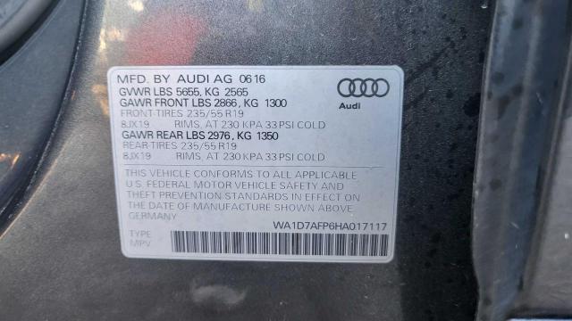 VIN WA1D7AFP6HA017117 2017 Audi Q5, Premium Plus S-... no.10