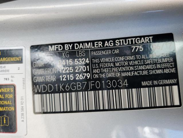 WDD1K6GB7JF013034 Mercedes-Benz E 400 4matic