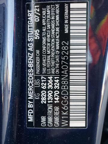 2022 MERCEDES-BENZ S 500 4MAT - W1K6G6DB8NA075282