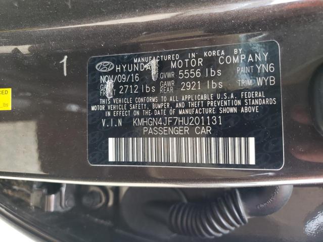 2017 GENESIS G80 ULTIMA - KMHGN4JF7HU201131