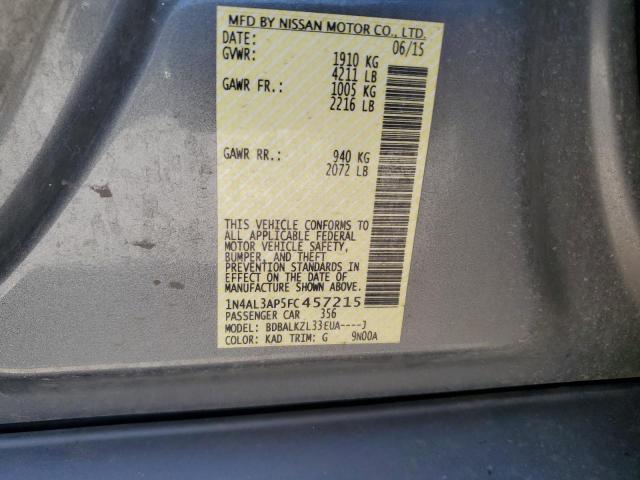 2015 Nissan Altima 2.5 2.5L(VIN: 1N4AL3AP5FC457215
