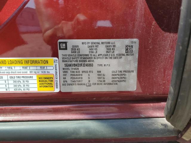 5GAKVBKD3FJ246860 Buick Enclave
