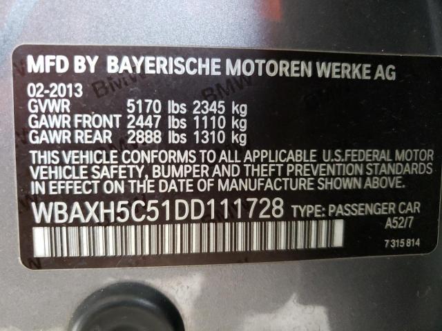 VIN WBAXH5C51DD111728 2013 BMW 5 Series, 528 XI no.13