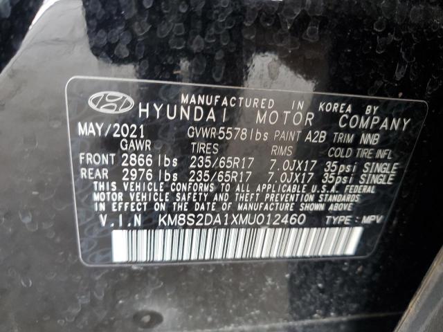 2021 HYUNDAI SANTA FE B - KM8S2DA1XMU012460