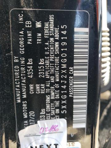5XXG14J2XMG019145 KIA K5 LXS