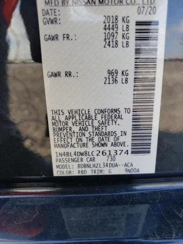 2020 NISSAN ALTIMA SV - 1N4BL4DW8LC261374