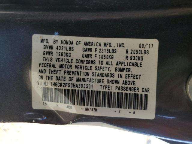 1HGCR2F50HA303501 Honda Accord Sport