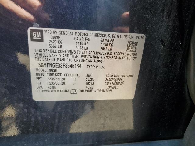 3GYFNGE33FS546164 Cadillac Srx Premium Collection