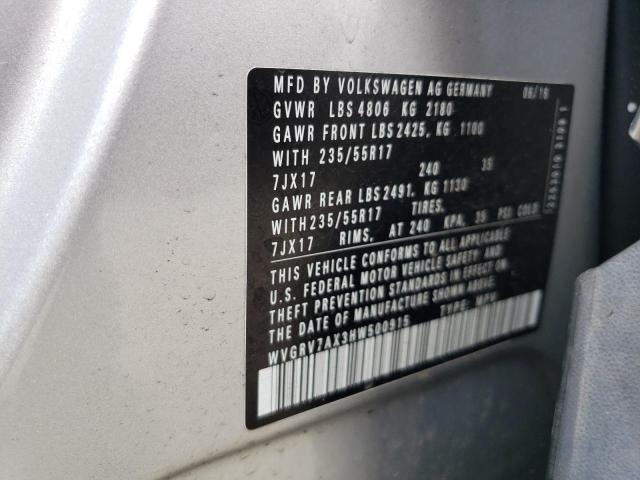 2017 VOLKSWAGEN TIGUAN WOL - WVGRV7AX3HW500915