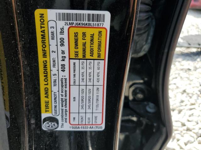 2019 LINCOLN NAUTILUS S 2LMPJ6K96KBL51877